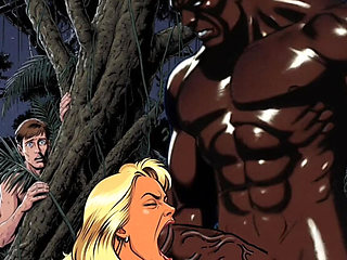 White Wife Sucks Huge Black Cock While Cuckold Husband Watches &ndash; Cartoon Porn Story