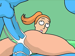 SUMMER AND MEESEEKS PARTY - ANAL SEX ( Parody Cartoon 3D )