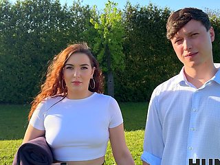 Czech couple enjoys outdoor sex with a thrilling finish