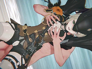 girls' Frontline 2 Exilium Sextans Checkmate and Mind Erase (bound T-doll & Hardcore POV 3D Hentai) (4k60fps)