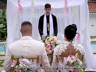 Cheating Bride Fucks the Priest on Her Wedding Day- Mariana Martix