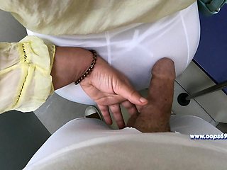 Female Passenger in White See Through Grinding Her Fat Ass on My Cock