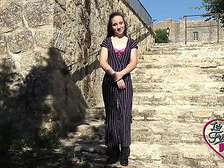 Amandine Takes a Savage Creampie in Her Mouth &ndash; French Amateur Whore Gets Bangin' Outside