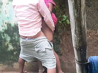 Stepbrother Fucks Komal Hard Outdoor in Rough Indian Sex Scene