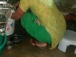 Hot Indian House Maid Fucks Owner in Kitchen - Hardcore Doggy Style Sex