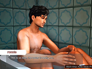 Step mommy and step son in bathtub