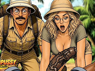 Extreme Blowjob and Fucking in the African Jungle &ndash; White Wife Cheats with BBC (Cartoon)