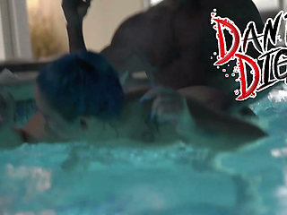 Latina BBC Freak Jenny Picante Goes to a Pool Party and Ends up Getting Double Teamed by 2 BBC