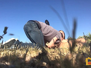 Sweet Young Pussy in the Open Desert
