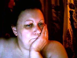 Big-tit Russian BBW Mom Plays on Skype