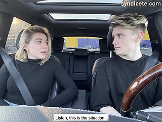 Paid For A Taxi With A Blowjob In The Car Outdoor