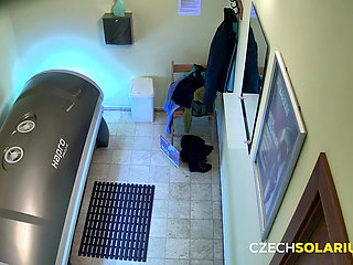 Czech Solarium 240: Young Woman&rsquo;s Steamy Solarium Exploration