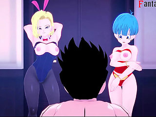 Android 18 and Bulma team up to fuck Gohan &ndash; DragonBall Zex Series