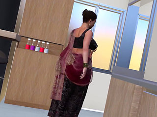 My Friend's Hot Stepmom Has Rough Sex with Me in the Bathroom