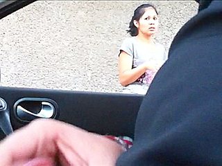 Pervert dude in his car flashing dick in public