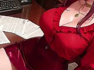 From Office to Hotel Bed, She Fixes Her Shirt While Locking Eyes with You