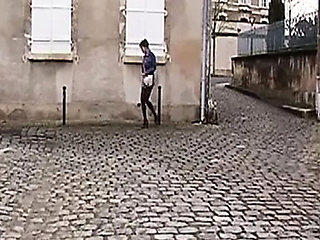 French amateur slut tied and fucked hard by horny domina with big strapon