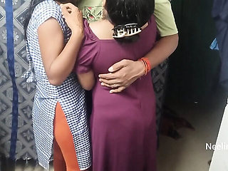 Indian Threesome with Neelimaa: Mature Desi Aunty in Hot Kitchen Sex