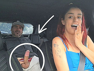 Fanny Squirting Amateur Redhead Flashes in Car for Public Handjob