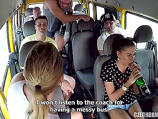 Gangbang Bus Fake Twins And Friends /2 - Brunette Rides Driver