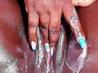 Digging up My Juicy Wet Black Pussy