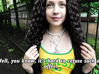 Maramoyka Part 3: Curly Russian Teen Gets Creampie After Public Pickup - Amateur Hardcore Adventure