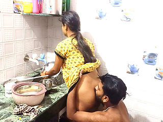Indian girl has hard sex in kitchen  Mumbai