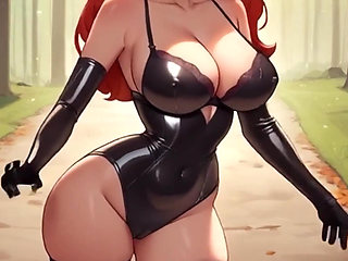 Sexy Outfits Try on and Dancing! Teasing Big Boobs and Perfect Body! Cartoon