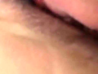 Licking a Hairy Bush-pussy and Cumming All Over It