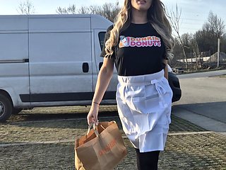 D Donuts Employee Picked Up From Work For Our First Date Ends With Glazed Pussy