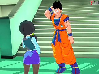 Android 18 dances for Gohan at the university - Dragon Ball Zex Series