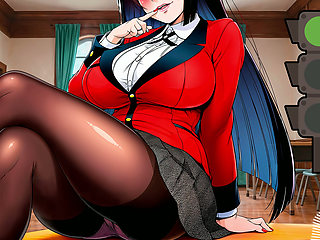 Green light, Red Light with Yumeko from Kakegurui. English voice. JOI hentai.