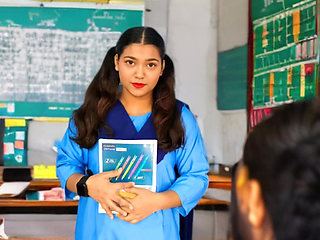 Village Teen school girl punished By Teacher for not completing homework, desi xxx classroom sex video in hindi audio
